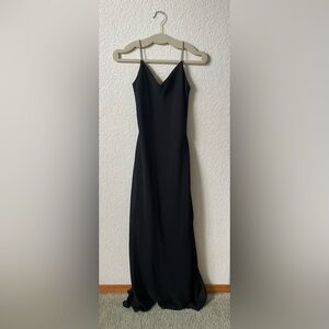 Dave and Johnny Long Black Dress